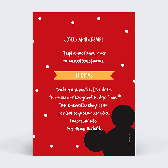 Anniversaire Enfant Mickey