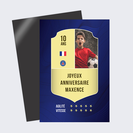Carte anniversaire enfant Foot 