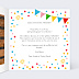 Carte anniversaire enfant Goûter d'anniversaire festif Intérieur Droit