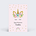 Carte anniversaire enfant Licorne Rose