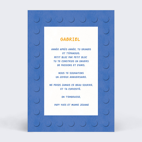 Anniversaire Enfant Jeu de Construction