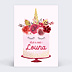 Carte anniversaire enfant Gâteau Licorne