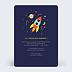Carte anniversaire enfant Dans l'Espace Verso