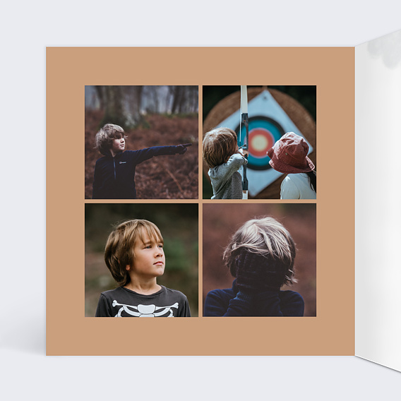 Carte anniversaire enfant Petit aviateur Intérieur Gauche