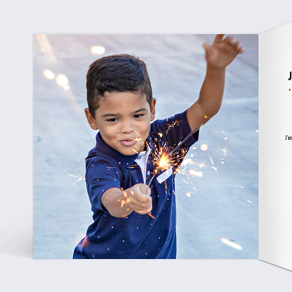 Carte anniversaire enfant Attaque Éclaire Intérieur Gauche