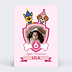 Carte anniversaire enfant Patrouille Party Rose