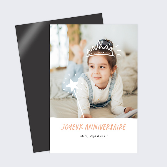 Carte anniversaire enfant Ma Couronne