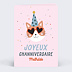 Carte anniversaire enfant Chat Festif