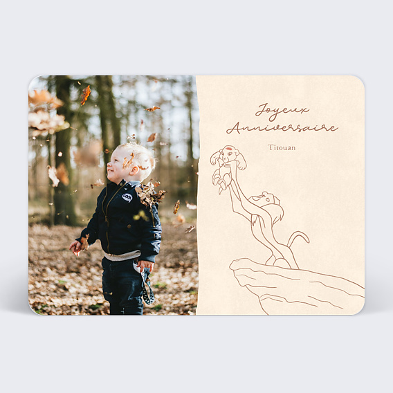 Carte anniversaire enfant Petit Roi