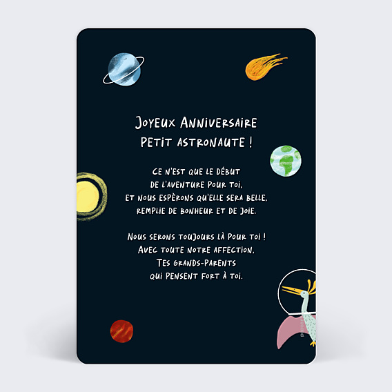 Anniversaire Enfant Dinosaures dans l'Espace