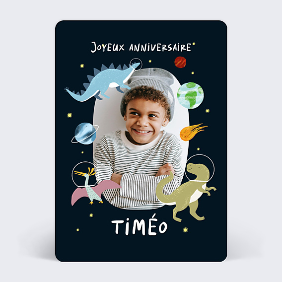 Anniversaire Enfant Dinosaures dans l'Espace