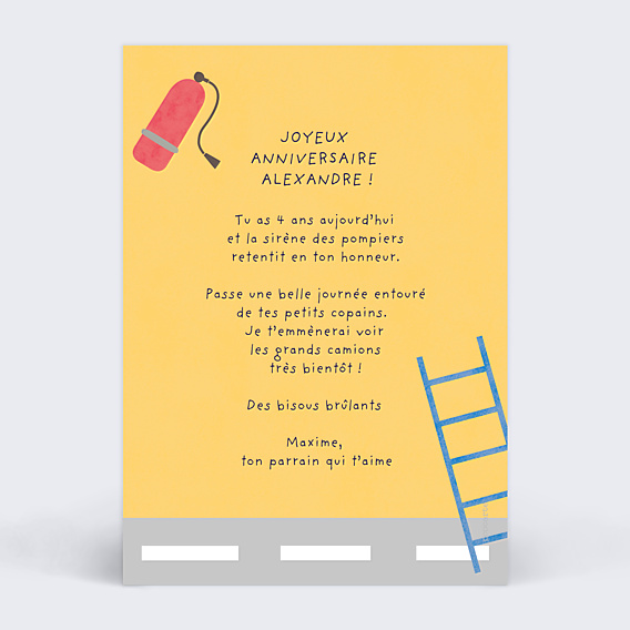Anniversaire Enfant Pompier