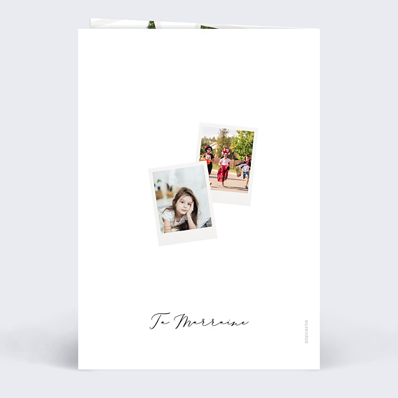 Carte anniversaire enfant Pêle-mêle polaroïd Verso