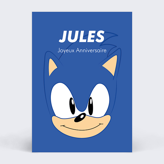 Carte anniversaire enfant Vitesse Supersonique