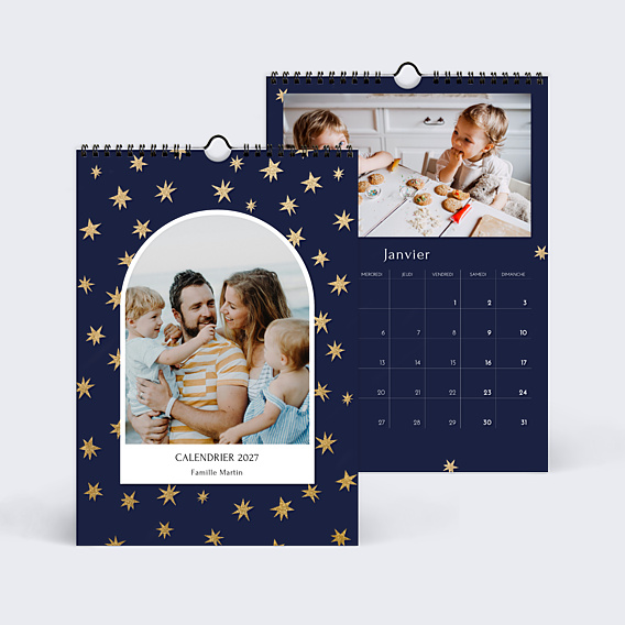 Calendrier famille Étoile gold ornament