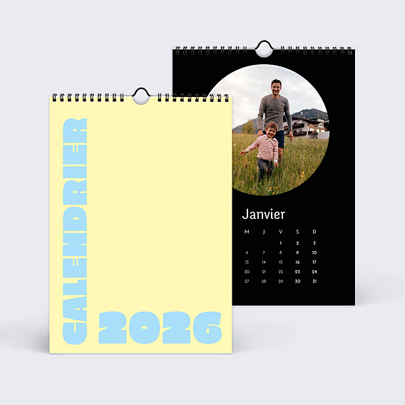 Calendrier famille Color bloc