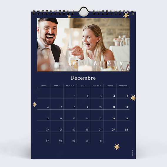 Calendrier famille Étoile gold ornament