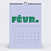 Calendrier famille Color bloc