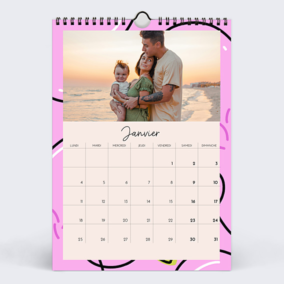 Calendrier famille Briller toute l'année - Alicia Flipo x Popcarte