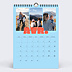 Calendrier famille Color bloc avec photo