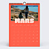 Calendrier famille Color bloc avec photo