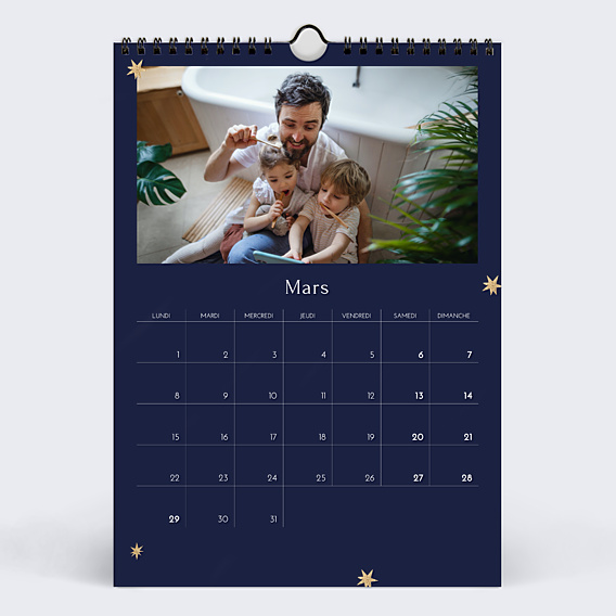 Calendrier famille Étoile gold ornament