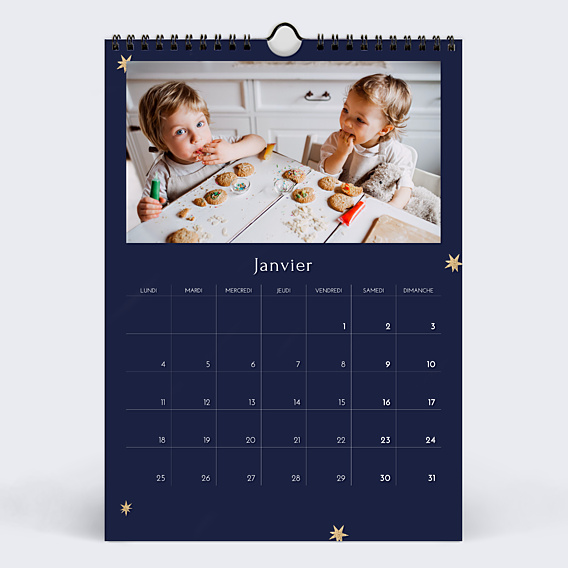 Calendrier famille Étoile gold ornament