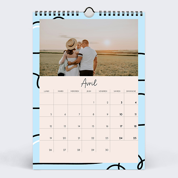 Calendrier famille Briller toute l'année - Alicia Flipo x Popcarte