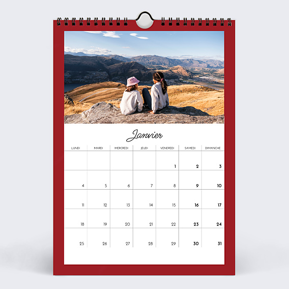 Calendrier famille Vichy ondulé