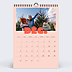 Calendrier famille Color bloc avec photo