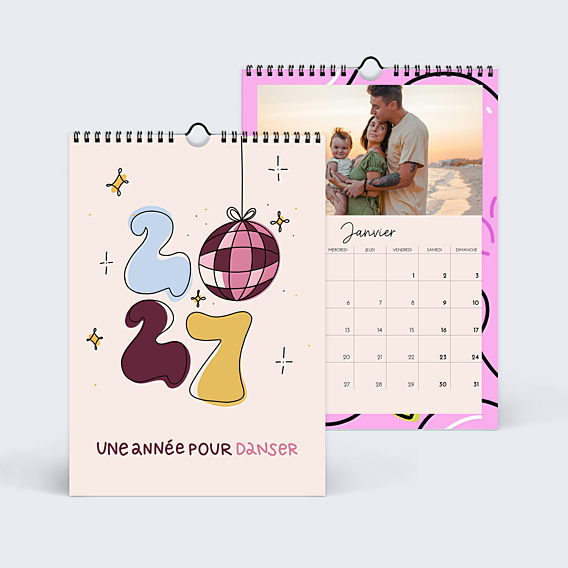 Calendrier famille Briller toute l'année - Alicia Flipo x Popcarte