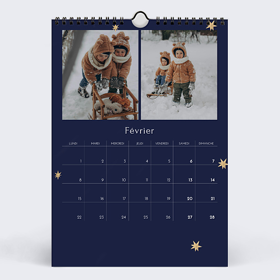 Calendrier famille Étoile gold ornament