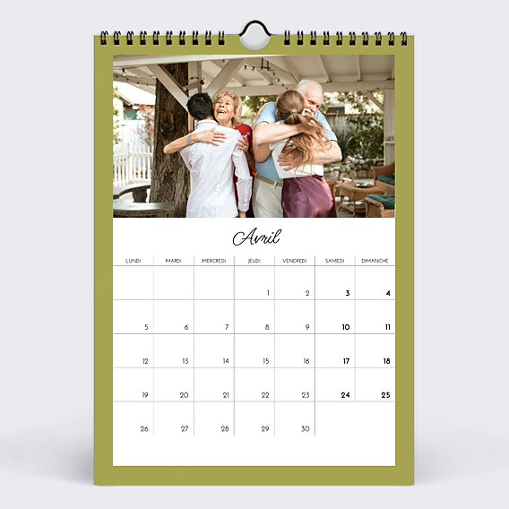 Calendrier famille Vichy ondulé