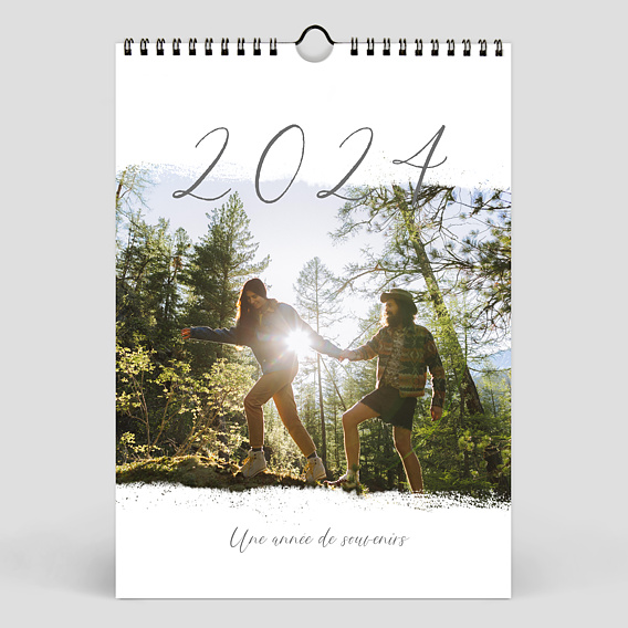 Calendrier de poche 2024 personnalisé avec 1 photo texte modele coeur fond  couleur, à partir de 3,50 € l'unité - Cadeaux personnalisés AGDA PHOTO