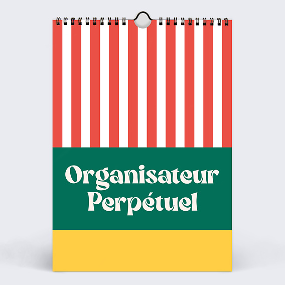 Calendrier photo Organiseur perpétuel coloré