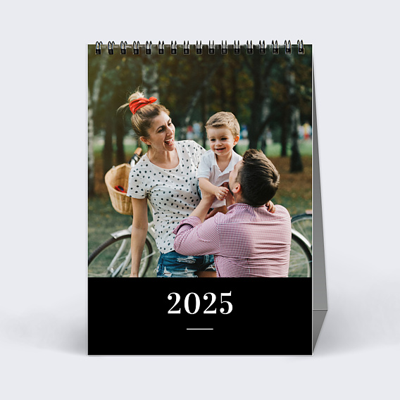 Calendrier photo Photo Mi-Page Noir (13 Photos)