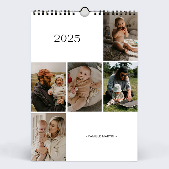 Calendrier de poche 2024 personnalisé avec 1 photo texte modele coeur fond  couleur, à partir de 3,50 € l'unité - Cadeaux personnalisés AGDA PHOTO