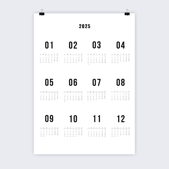 Calendrier photo Poster Grands Mois
