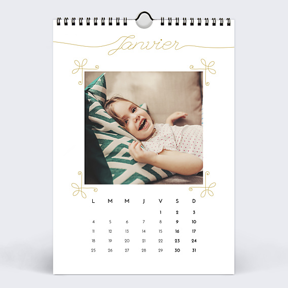 Calendrier famille Typographie Ocre (21 Photos)
