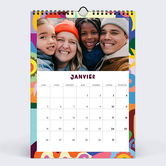 Calendrier famille Cosmic folk - Leona Rose x Popcarte Janvier