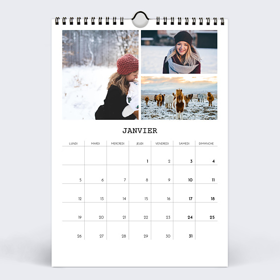 Calendrier famille Polaroid (35 Photos) Janvier