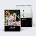Calendrier famille Photo Mi-Page Noir (13 Photos)