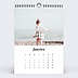 Calendrier famille Photo Mi-Page Blanc (13 Photos)