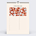 Calendrier famille Fleurs Vintage