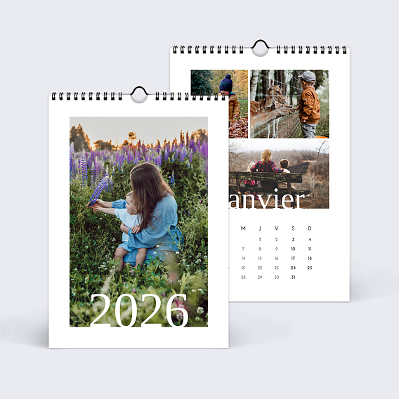 Calendrier famille Typographie Bâton (19 Photos) 