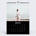 Calendrier famille Photo Mi-Page Noir (13 Photos)
