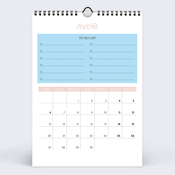 Calendrier famille Color Blocks
