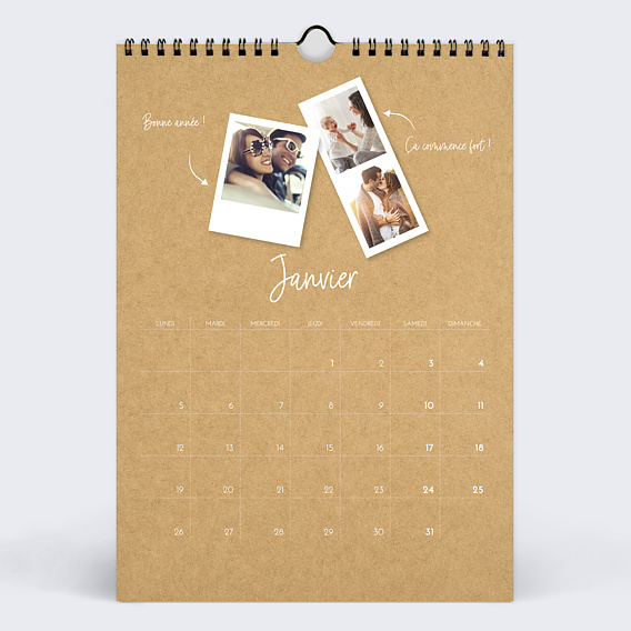 Calendrier famille Photomaton (27 Photos) Janvier
