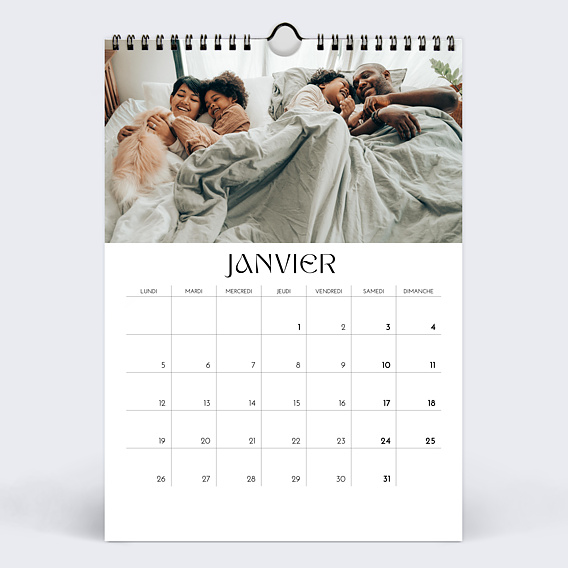 Calendrier famille Pleine page Janvier