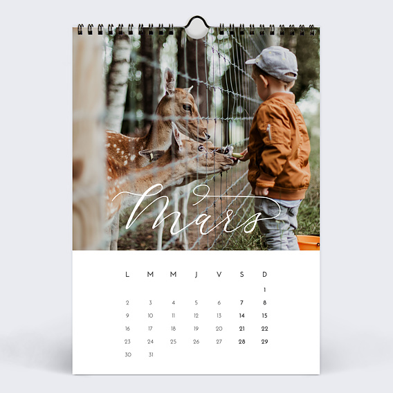 Calendrier famille Calligraphie (13 Photos) Mars